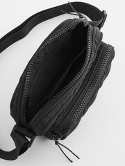 Black Quilted Cross-Body Bag - Image 6 of 7