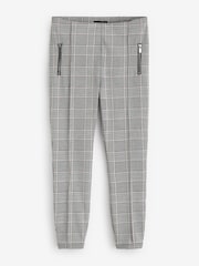 Monochrome Ponte Zip Detail Leggings - Image 6 of 7