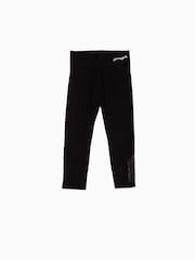 Pineapple Black Mesh Panel Crop Leggings - Image 5 of 6