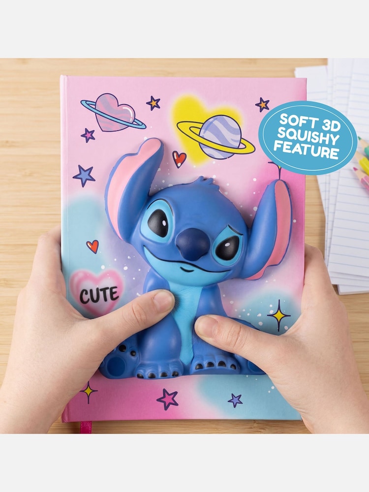 Peers Hardy Pink Lilo & Stitch Notebook And Fluffy Ink Pen Set - Image 2 of 8