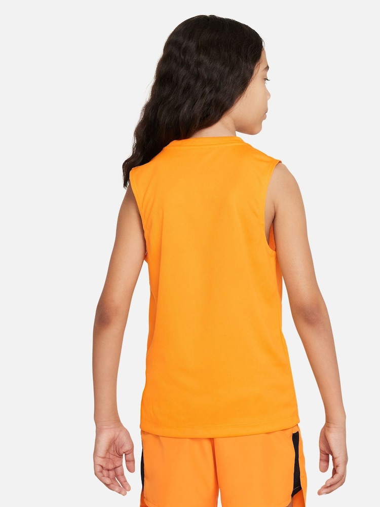 Nike Orange Dri-FIT Multi Sleeveless Training Vest Top - Image 2 of 4