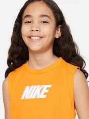 Nike Orange Dri-FIT Multi Sleeveless Training Vest Top - Image 3 of 4