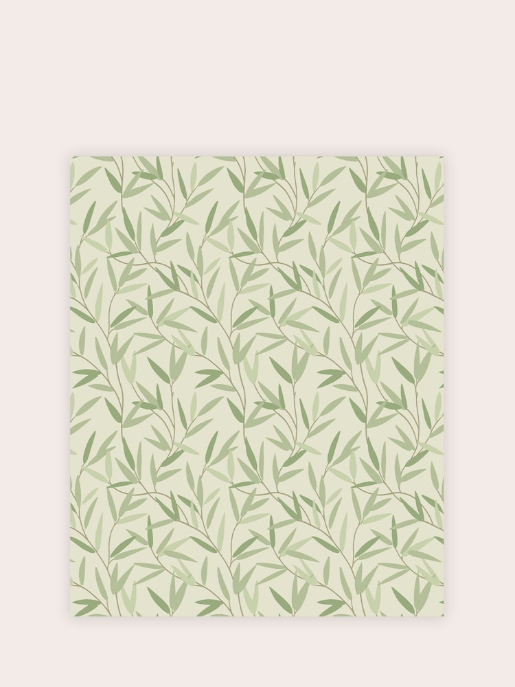 Laura Ashley Hedgerow Willow Leaf A4 Wallpaper Sample - Image 1 of 1