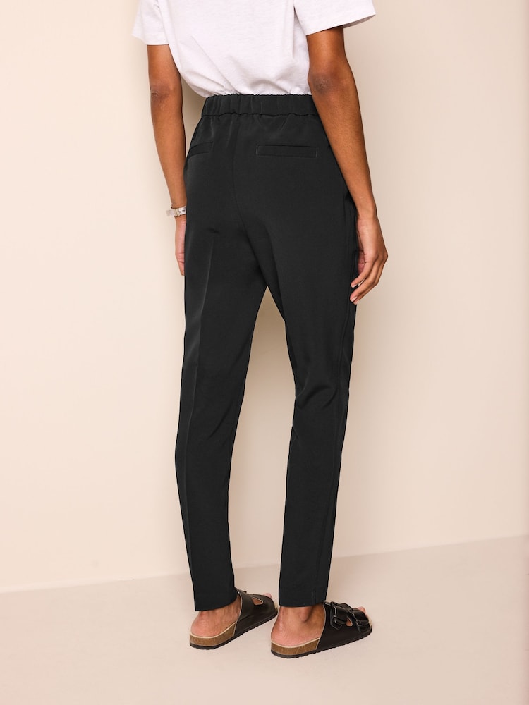 Black Tailored Elastic Back Skinny Leg Trousers - Image 2 of 5
