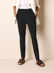 Black Tailored Elastic Back Skinny Leg Trousers - Image 3 of 5