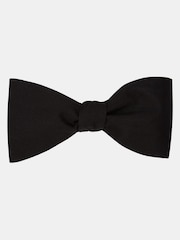 MOSS Black Self Tie Silk Bow Tie - Image 1 of 2