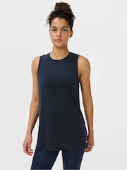 ブルー - Sweaty Betty Soft Flow Studio ロングライン タンクトップ - 画像 1 / 6