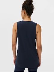 ブルー - Sweaty Betty Soft Flow Studio ロングライン タンクトップ - 画像 4 / 6