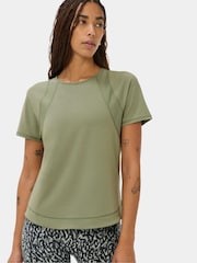 Sweaty Betty Green Breathe Easy Mesh T-Shirt - Image 1 of 6