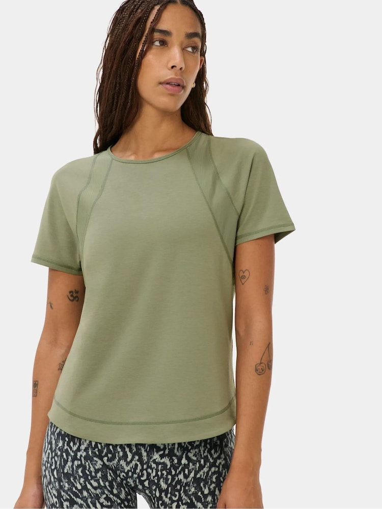 Sweaty Betty Green Breathe Easy Mesh T-Shirt - Image 1 of 6 Sweaty Betty Green Breathe Easy Mesh T-Shirt - Image 1 of 6