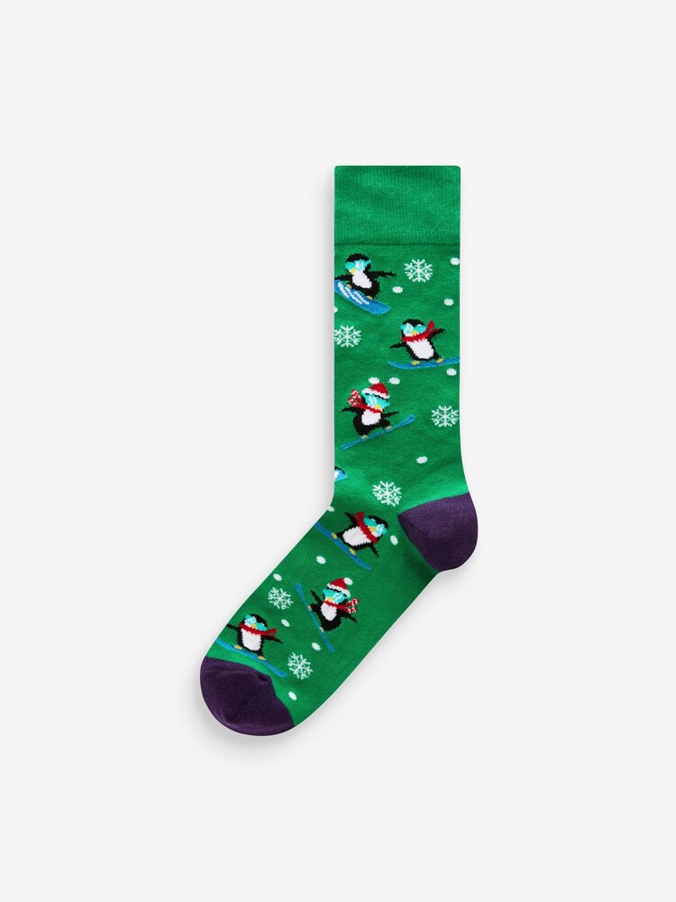 Modèle de Noël - Paquet 5 - Chaussettes fantaisie de Noël - Image 3 of 5