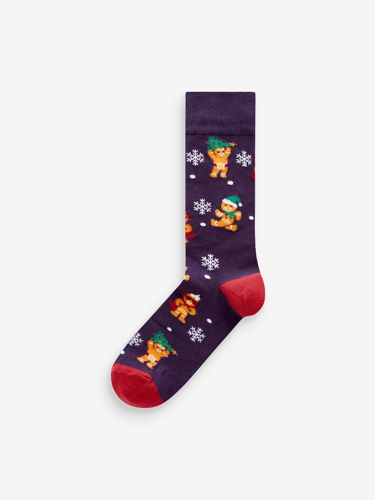 Modèle de Noël - Paquet 5 - Chaussettes fantaisie de Noël - Image 4 of 5