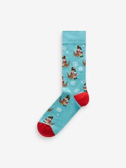 Christmas Pattern 5 Pack Christmas Novelty Socks - Image 5 of 5