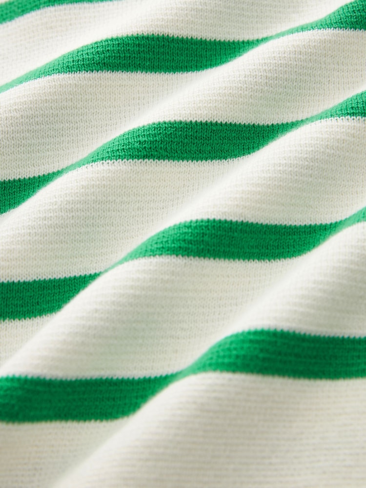 Ecru White Stripe Polo Collar Long Sleeve Jumper - Image 6 of 6