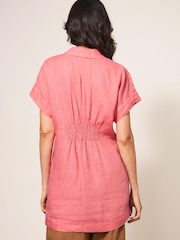 White Stuff Red Marianne Linen Tunic - Image 2 of 7