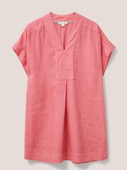 White Stuff Red Marianne Linen Tunic - Image 5 of 7
