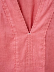 White Stuff Red Marianne Linen Tunic - Image 7 of 7