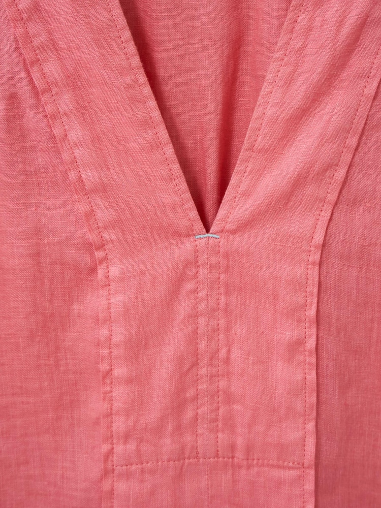 White Stuff Red Marianne Linen Tunic - Image 7 of 7