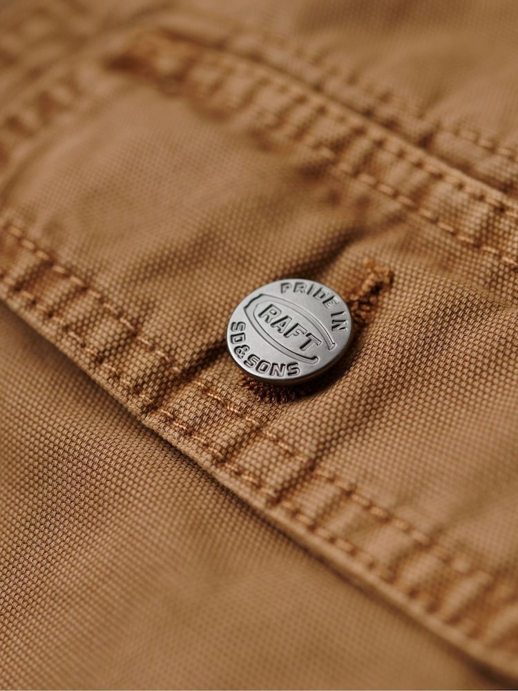Superdry Brown Canvas Workwear Overshirt - Image 2 of 7