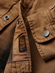 Superdry Brown Canvas Workwear Overshirt - Image 7 of 7