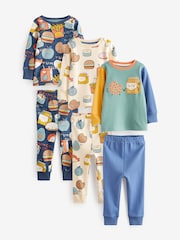 Blue/Green Food Snuggle Pyjamas 3 Pack (9mths-8yrs) - Image 4 of 13