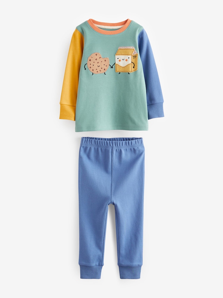 Blue/Green Food Snuggle Pyjamas 3 Pack (9mths-8yrs) - Image 5 of 13