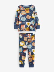Blue/Green Food Snuggle Pyjamas 3 Pack (9mths-8yrs) - Image 7 of 13
