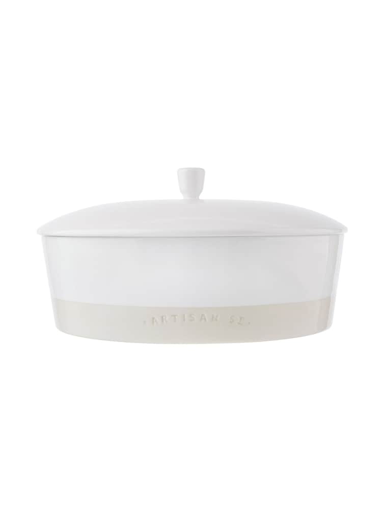 Artisan Street White Serving Dish With Lid - Image 2 of 3 Artisan Street White Serving Dish With Lid - Image 2 of 3
