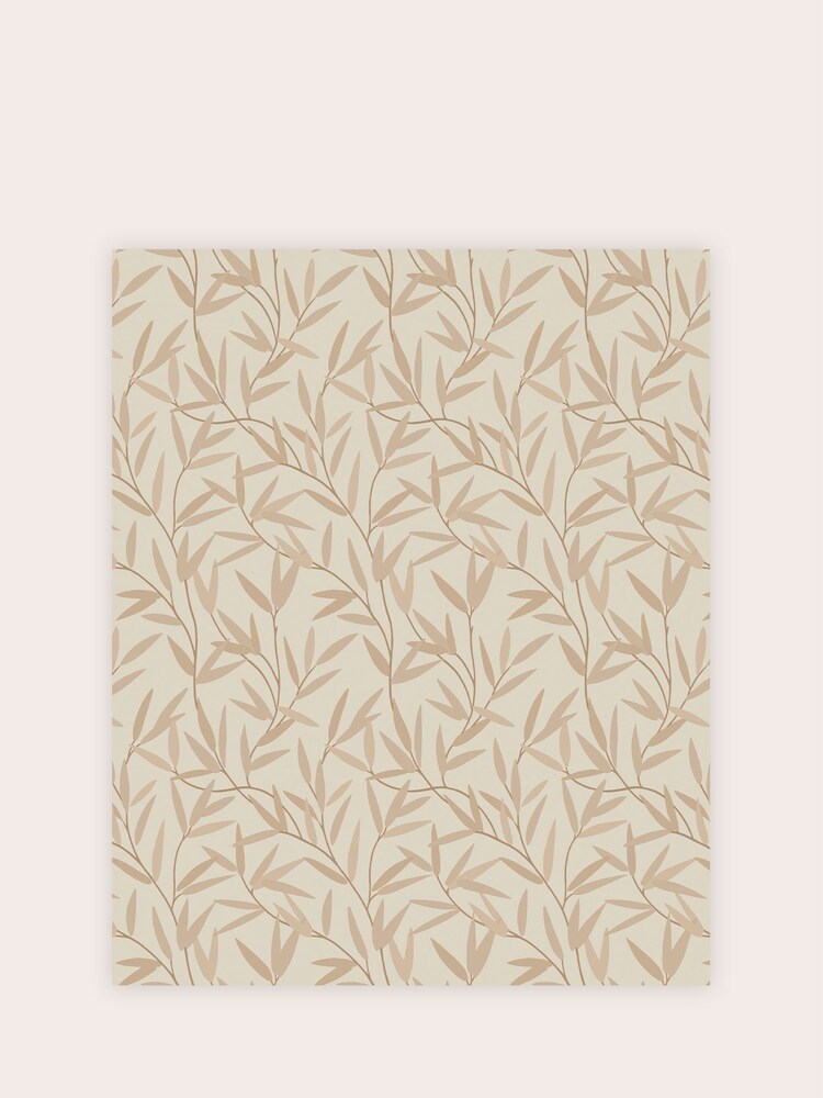 Laura Ashley Natural Willow Leaf A4 Wallpaper Sample - Image 2 of 2