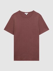 Reiss Copper Day Mercerised Cotton Crew Neck T-Shirt - Image 2 of 5