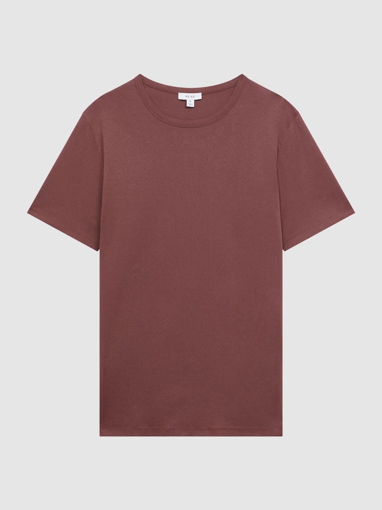 Reiss Copper Day Mercerised Cotton Crew Neck T-Shirt - Image 2 of 5