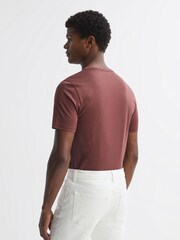 Reiss Copper Day Mercerised Cotton Crew Neck T-Shirt - Image 5 of 5