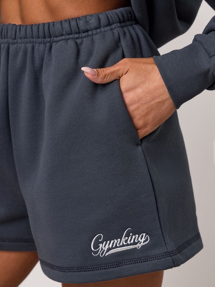 Gym King Blue Renew Flatlock Shorts - Image 4 of 4 Gym King Blue Renew Flatlock Shorts - Image 4 of 4