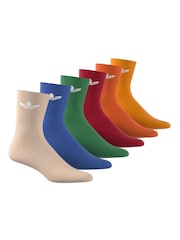 Pink - adidas Originals Trefoil-Socken im 6er-Pack - Bild 1 von 9