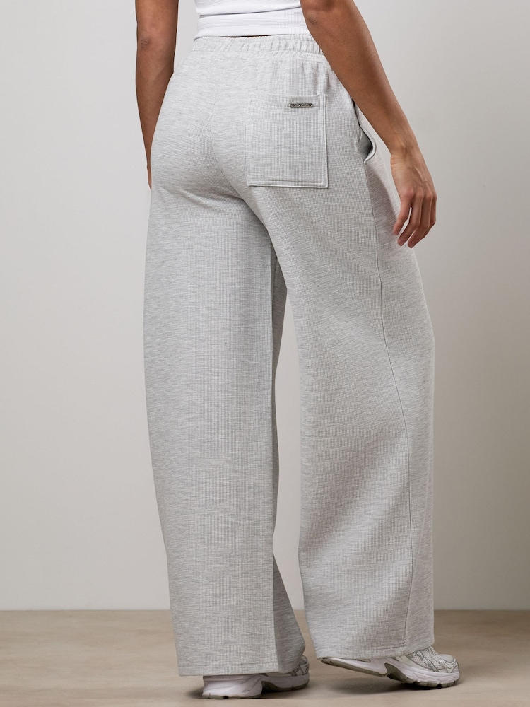 Gym King Grey Waffle Mid Rise Trousers - Image 2 of 4