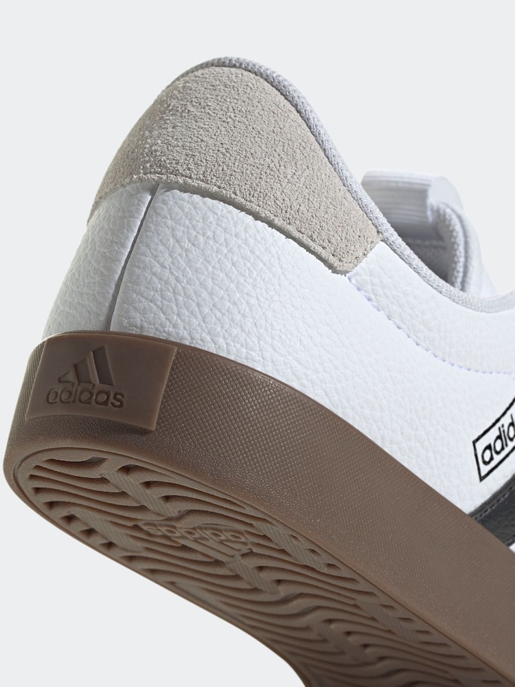 adidas White/Black VL Court 3.0 Trainers - Image 12 of 12
