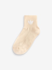 adidas Brown Mid Ankle Socks 3 Pack - Image 3 of 6