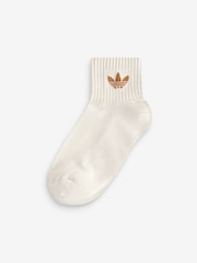 adidas Brown Mid Ankle Socks 3 Pack - Image 4 of 6