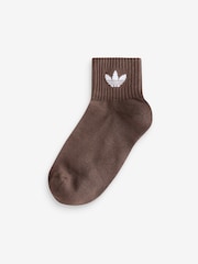 adidas Brown Mid Ankle Socks 3 Pack - Image 5 of 6