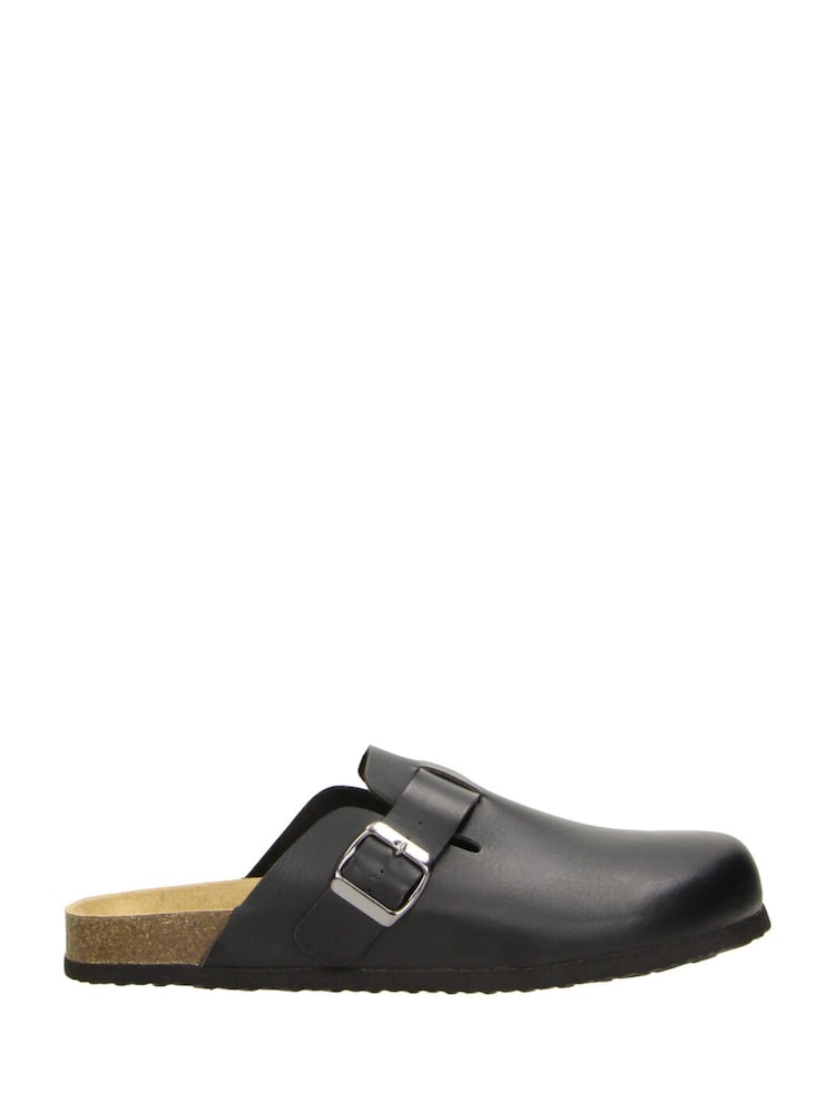 Novo Black NASH Footbed Closed Toe Buckle Clog Mules - Image 2 of 4 Novo Black NASH Footbed Closed Toe Buckle Clog Mules - Image 2 of 4