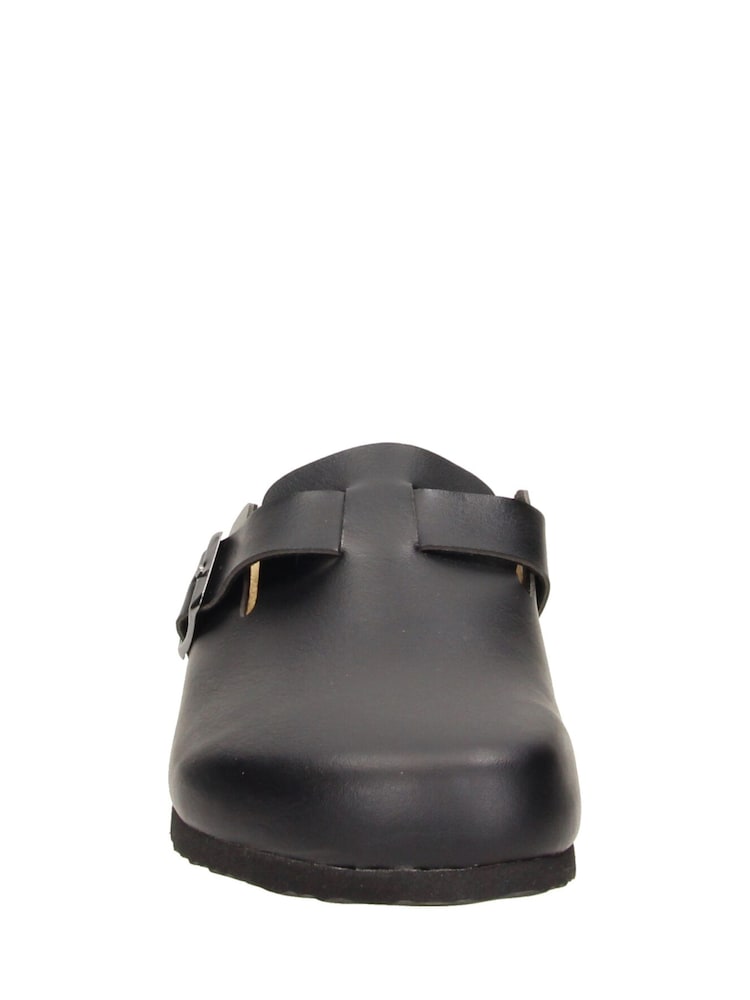 Novo Black NASH Footbed Closed Toe Buckle Clog Mules - Image 4 of 4 Novo Black NASH Footbed Closed Toe Buckle Clog Mules - Image 4 of 4