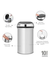 Brabantia Metallic Grey 60L Touch Bin - Image 4 of 6