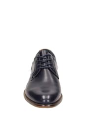 Novo Blue Naples Stitch Detail Derby Lace Up Shoes - Image 4 of 4