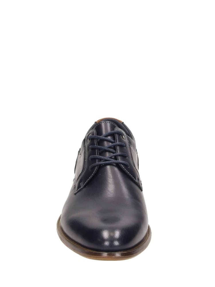 Novo Blue Naples Stitch Detail Derby Lace Up Shoes - Image 4 of 4