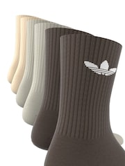 rjava - adidas originals Trefoil okrogli ovratnik; z okroglim ovratnikom nogavice 6 Pack - Slika 4 iz 4