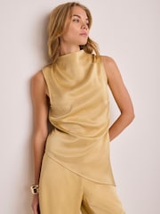 Mint Velvet Satin Asymmetric Top - 圖片 1/6
