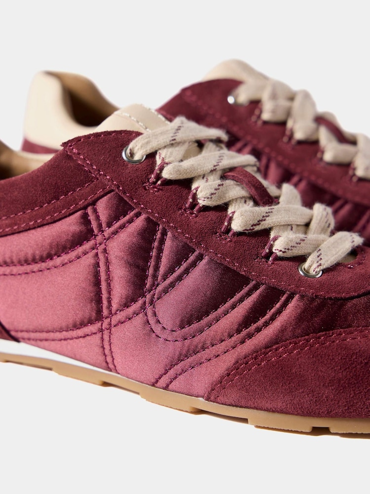 Mint Velvet Red Rach Quilted Trainers - Image 2 of 2 Mint Velvet Red Rach Quilted Trainers - Image 2 of 2
