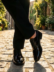 Novo Black NED Patent Lace Up Derby Shoes - Image 1 of 4