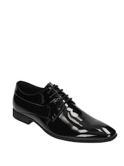 Novo Black NED Patent Lace Up Derby Shoes - Image 4 of 4