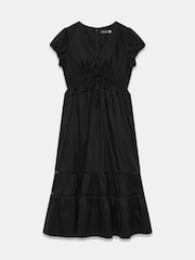 Mint Velvet Black Cotton Midi Dress - Image 7 of 8